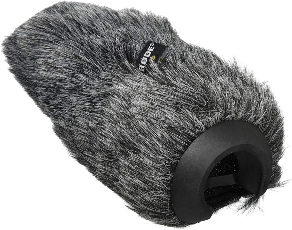 RØDE DeadCat windshield for VideoMic Pro+ used by SleepForm Studio to block wind noise